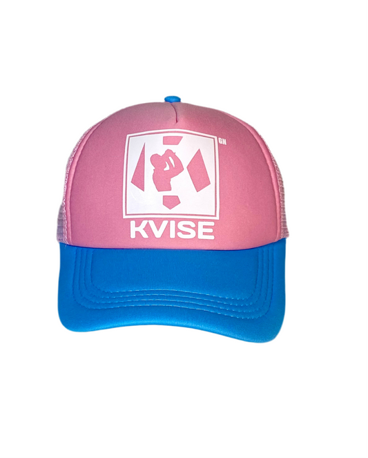 CASQUETTE DE BASEBALL (ROSE - BLEU CIEL)AJUSTABLE EN MAILLE RESPIRANTE