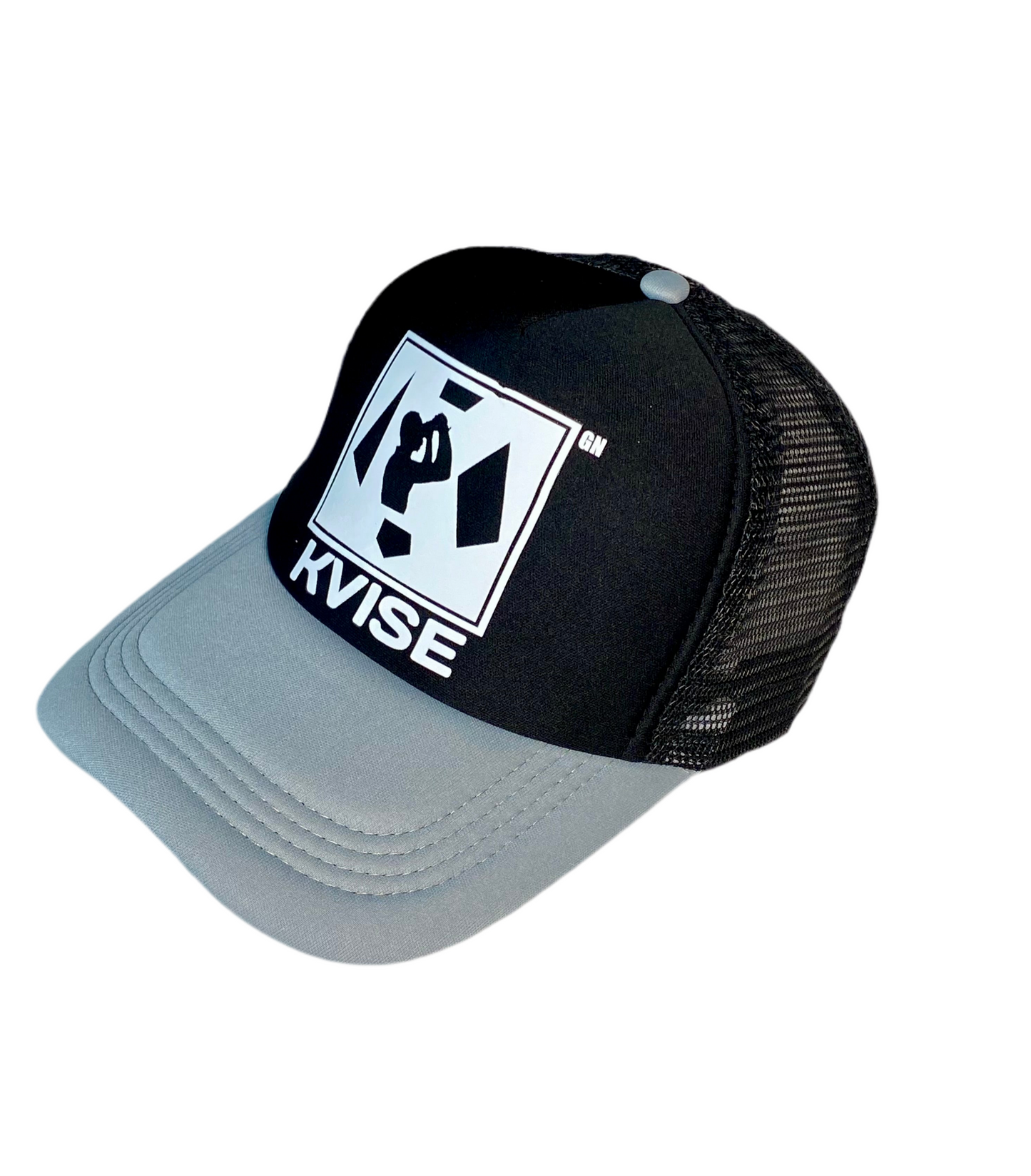 CASQUETTE DE BASEBALL (NOIR - GRIS )AJUSTABLE EN MAILLE RESPIRANTE